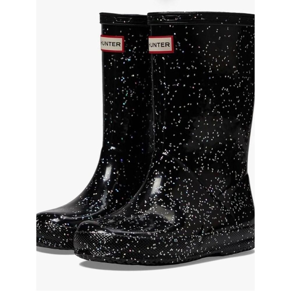Hunter Black and Silver Boots